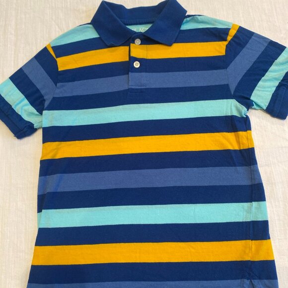 Boys Children's Place Short Sleeve Multi Coloured Polo Shirt Size Youth 7/8 - Picture 1 of 5